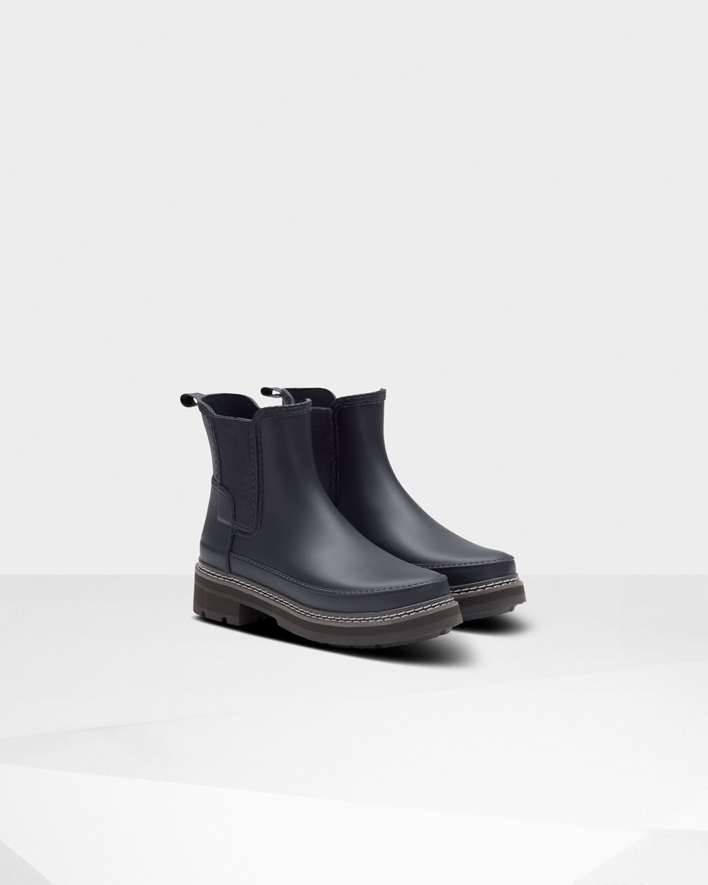 Chelsea Boots Dam - Hunter Refined Stitch Detail - Marinblå - 268437-QUG